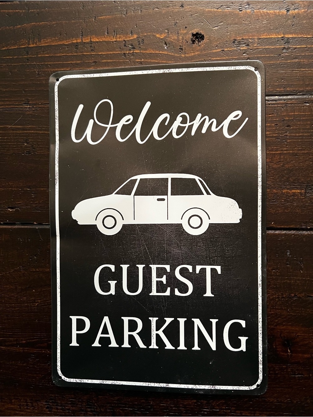 Welcome Guest Parking Metal Sign (New)
